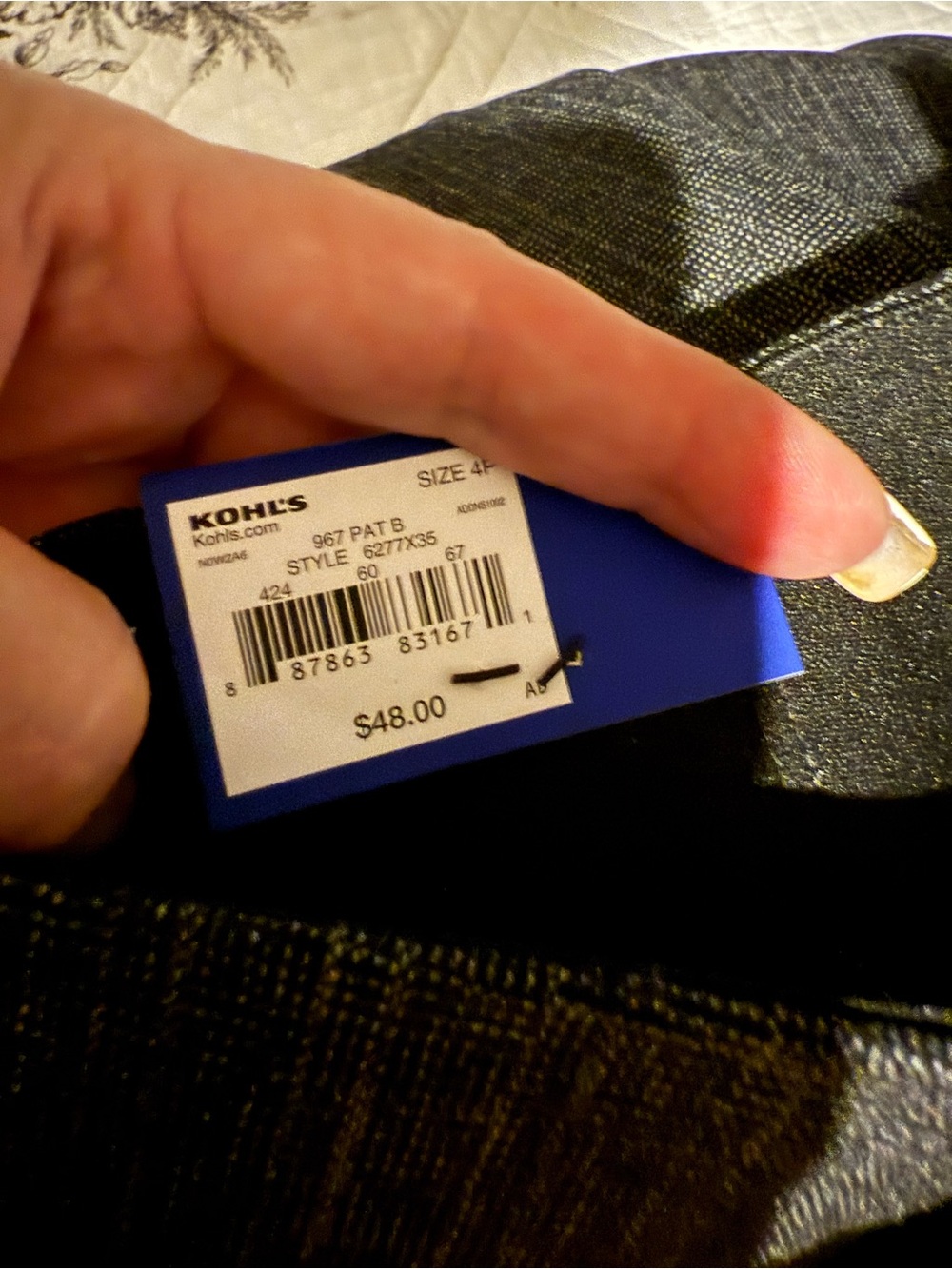 Apt. 9 Women's Black Pinstripe Bootcut Trousers - Picture 3 of 3